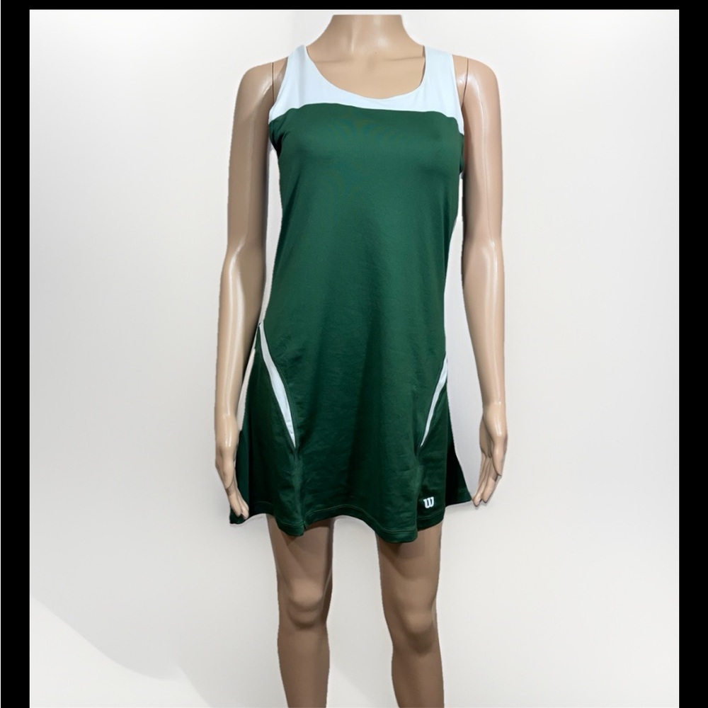 Wilson Womens Green White Tennis Court Dress Size Medium